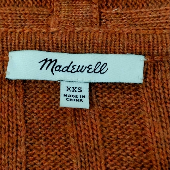 Madewell Cinnamon Ribbed Cardigan Sweater Size XX - Picture 7 of 8